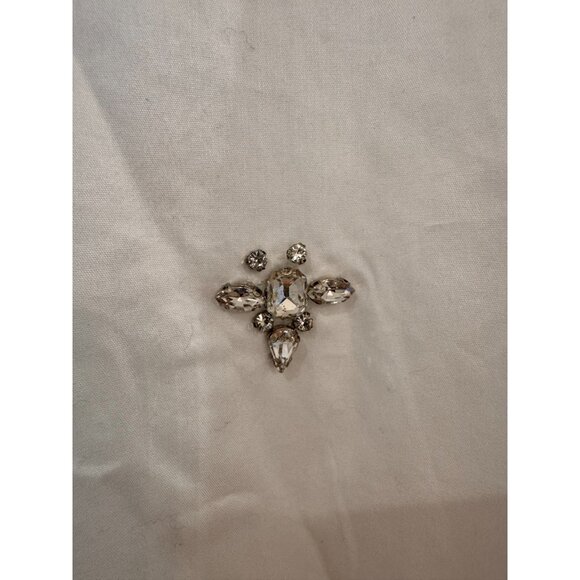 NWT Express Poplin Embellished Striped Boyfriend Portofino Shirt Womens Size M - Picture 5 of 11